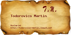 Todorovics Martin névjegykártya