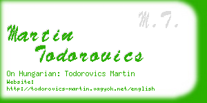 martin todorovics business card